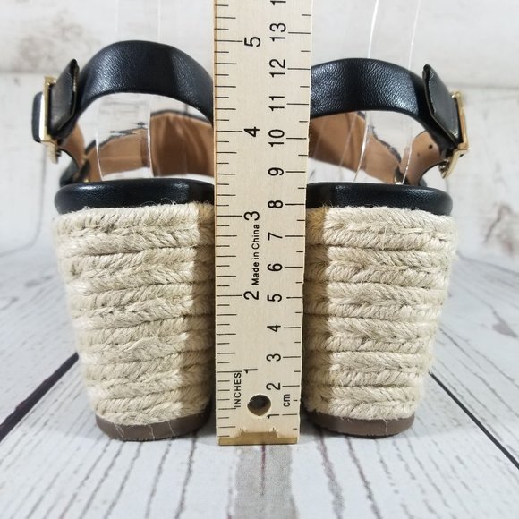 Vionic Vero Black Wedge Heel Sling Back Sandals - Wide Width - Picture 10 of 12